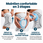 Genouillère de maintien ajustable avec système de serrage