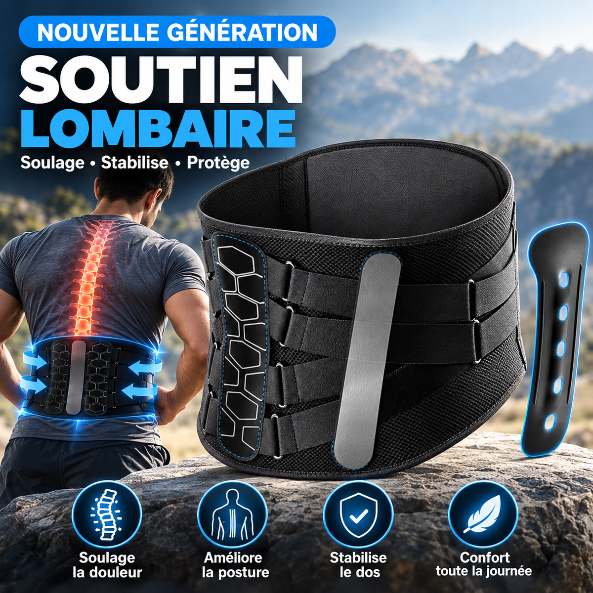 Ceinture de maintien lombaire Yverse